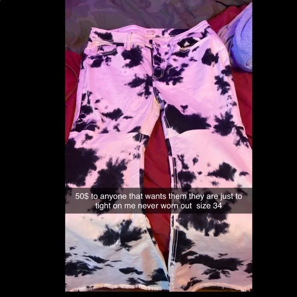 Jeans | Cow Print Bellbottoms Never Worn Just Not My Size  display picture 2